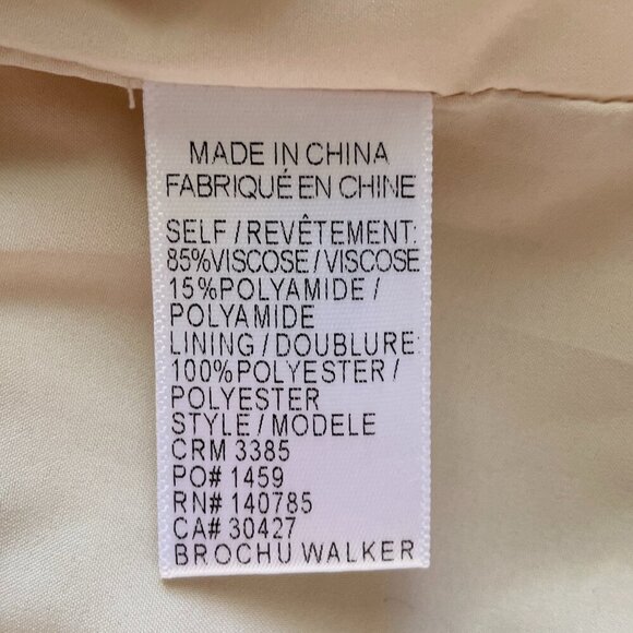 Brochu Walker Goyad Mini Dress Cream Textured Tie Front XS - Picture 8 of 10